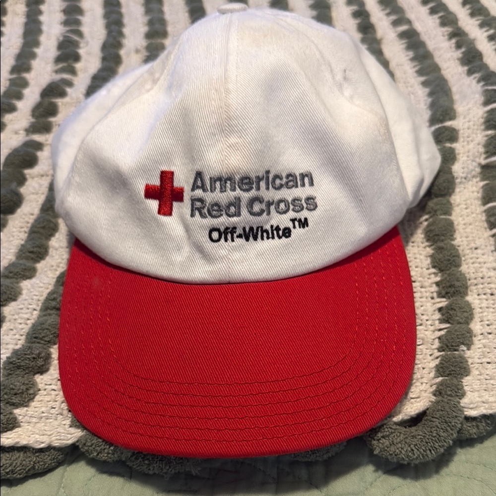 Off-White Red and White Cap